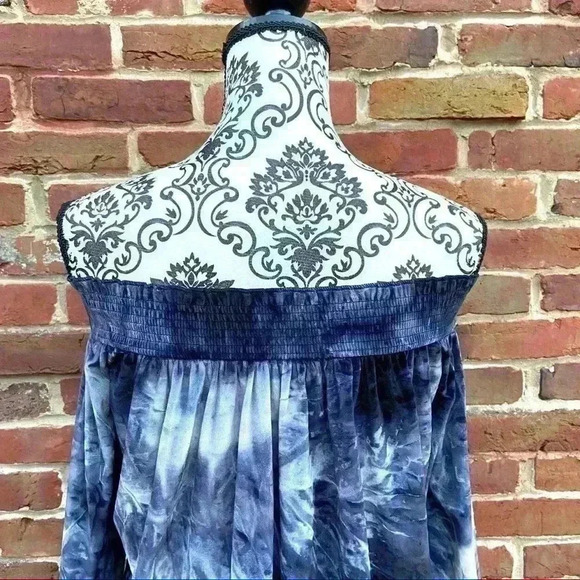 AMERICAN EAGLE Off Shoulder Tie Dye Purple Blouse - Picture 7 of 8